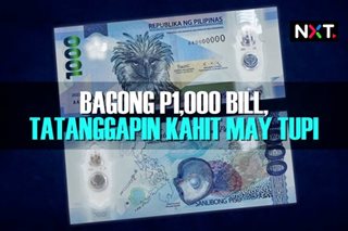 Bagong P1,000 bill, tatanggapin kahit may tupi