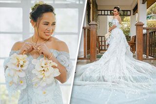 FIRST LOOK: Hidilyn Diaz shines in Libiran wedding gown