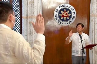 Marcos leads oath taking of new officials in Malacañang