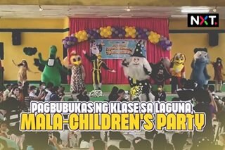Pagbubukas ng klase sa Laguna, mala-children's party