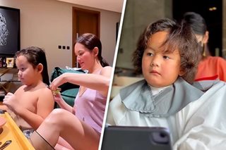 WATCH: Ellen Adarna cuts son’s hair for the first time