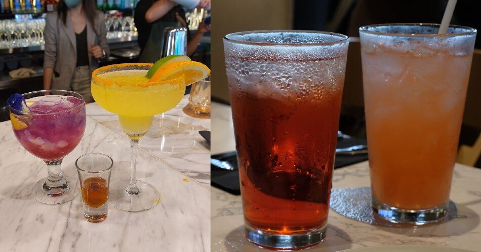 Some of the drinks at Olive Garden. Jeeves de Veyra