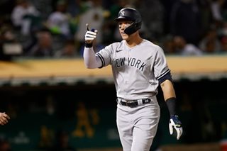 MLB: Yankees' Judge homers twice, closing in on 61