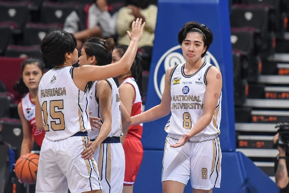 The NU Lady Bulldogs won their 97th straight game in their first assignment of UAAP Season 855. UAAP Media.