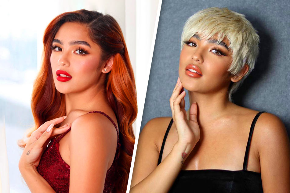 Redhead No More Andrea Goes Blonde In Glam Shots Abs Cbn News