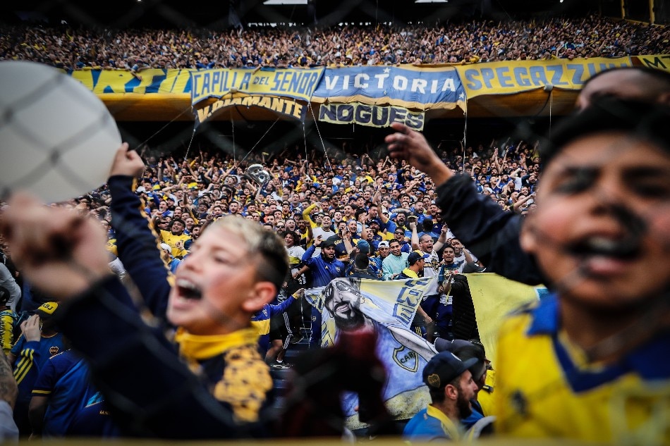 Fans of Boca cheer for their team prior the Argentinian first division soccer match between Boca Juniors and River Plate at La Bombonera stadium in Buenos Aires, Argentina, 11 September 2022. EPA-EFE/Juan Ignacio Roncoroni/FILE