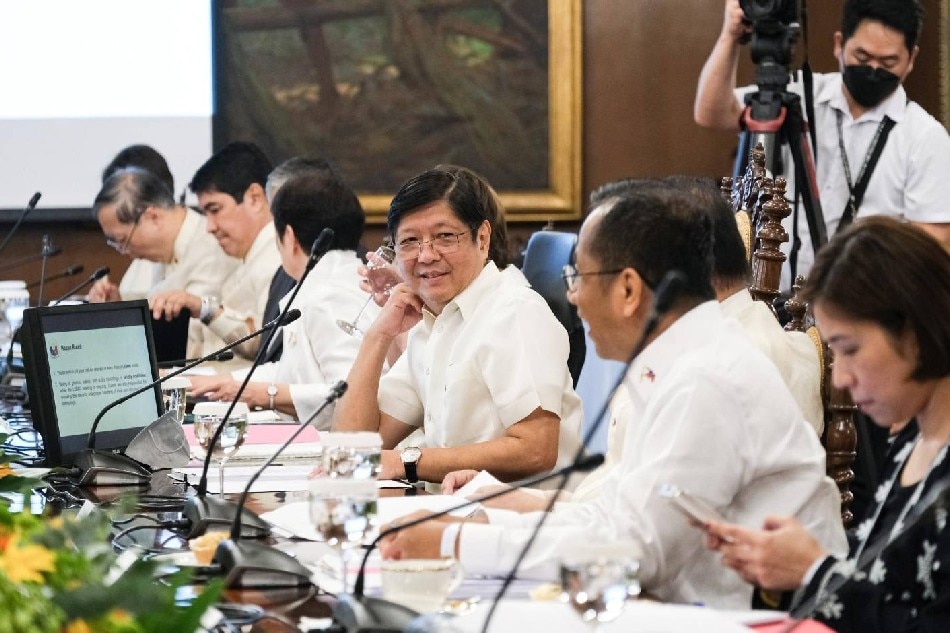 President Ferdinand Marcos Jr. heads the first LEDAC meeting under his administration on Oct. 10, 2022. Presidential Communications Office/Twitter/File