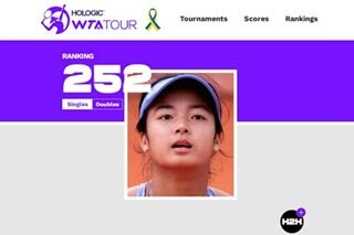 Tennis: Alex Eala continues rise in WTA rankings