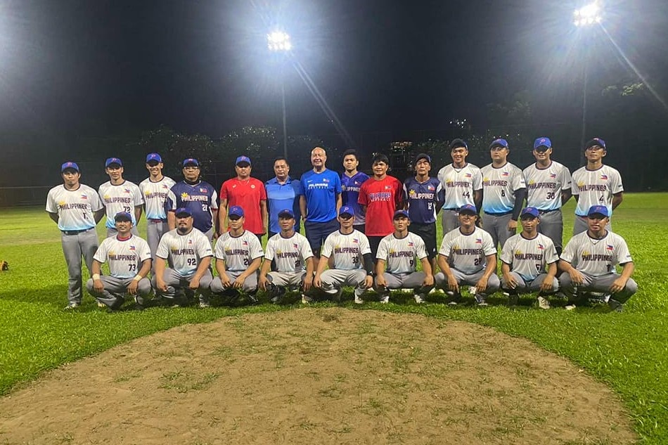 The Philippine men's softball team. 