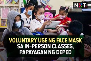 Voluntary face mask use sa klase, papayagan ng DepEd