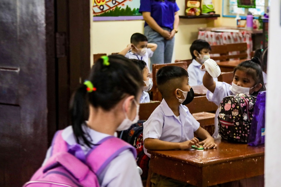 Students participate in their first face-to-face classes at the Francisco Legaspi Memorial School in Pasig City on Nov. 2, 2022, as the Department of Education implements full physical class attendance in public schools nationwide after 2 years of online and hybrid learning. Jonathan Cellona, ABS-CBN News