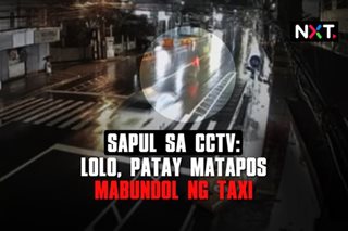  Sapul sa CCTV: Lolo, patay matapos mabundol ng taxi 