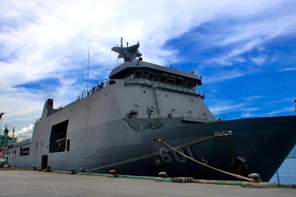 BRP TARLAC (LD601) arrived in Puerto Princesa City, Palawan anchorage area on Nov. 6, 2022 for the AJEX DAGITPA 2022. Photo courtesy of the Western Command of the Armed Forces of the Philippines.