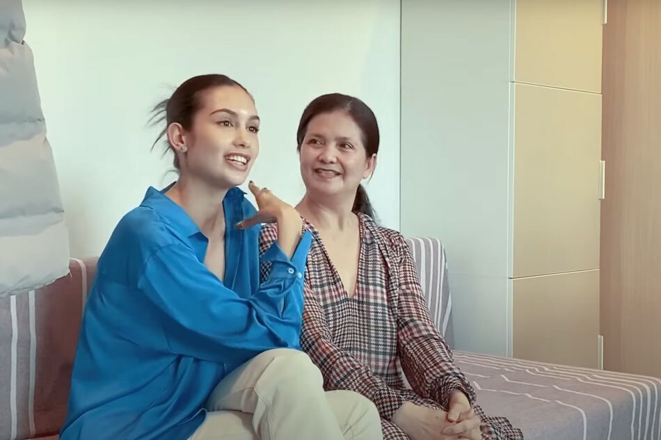 Miss Universe Philippines 2022 Celeste Cortesi and her mother, Maria Luisa Rabimbi. Screengrab from Empire Philippines' YouTube page