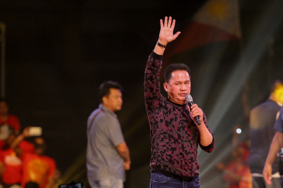 Duterte supporter Pastor Apollo Quiboly speaks during the miting de avance on May 7, 2016 in Luneta. Fernando G. Sepe Jr., ABS-CBN News