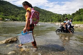 River crossing in Brgy. Sta Ines continues