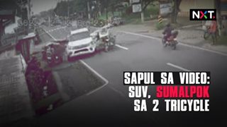 Sapul sa video: SUV, sumalpok sa 2 tricycle