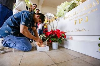 LOOK: Coco Martin visits Fernando Poe Jr.'s tomb