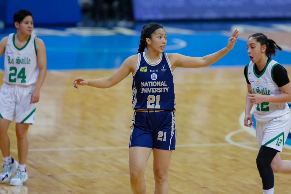 NU's Camille Clarin (21) during their championship match against the DLSU Lady Archers in the UAAP Women's Basketball tournament held at the Mall of Asia Arena in Pasay City on December 11, 2022. George Calvelo, ABS-CBN News