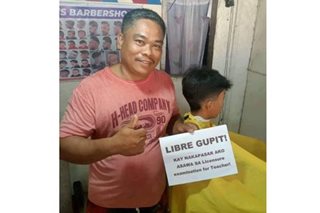 Barbero, nag-alok ng libreng gupit sa pagpasa ng asawa sa LET