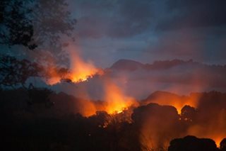 Forest fire in Caraballo mountain range