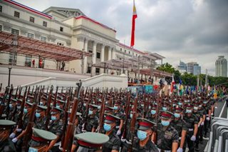 Rehearsing for Marcos inauguration