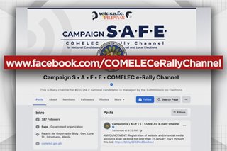 'E-rally' page bubuksan ng Comelec sa Pebrero