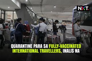 Quarantine para sa fully-vaccinated travellers, inalis 