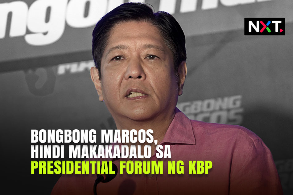 Bongbong Marcos, hindi makakadalo sa presidential forum | ABS-CBN News