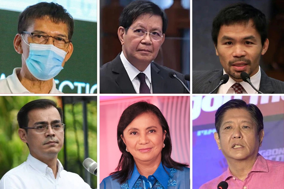 Photo composite of presidential candidates in the upcoming May elections. file photo
