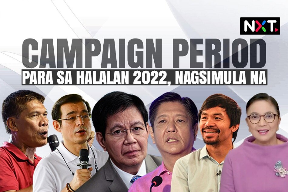 Campaign Period Para Sa Halalan 2022 Nagsimula Na Abs Cbn News 6805
