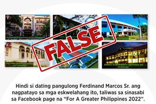 FACT-CHECK: Hindi si dating Pangulong Marcos ang nagpatayo ng TUP at 5 iba pang eskwelahan 