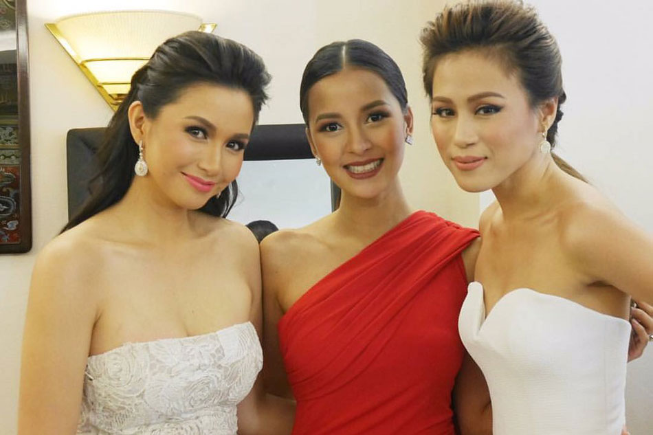 Former ‘Pinoy Big Brother’ co-hosts Mariel Padilla, Bianca Gonzalez, and Toni Gonzaga are known to be close friends in real life. They are seen here during a shoot for the realit show in 2015. FILE/ABS-CBN