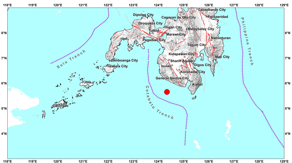 Magnitude 5.1 quake strikes off Sarangani province