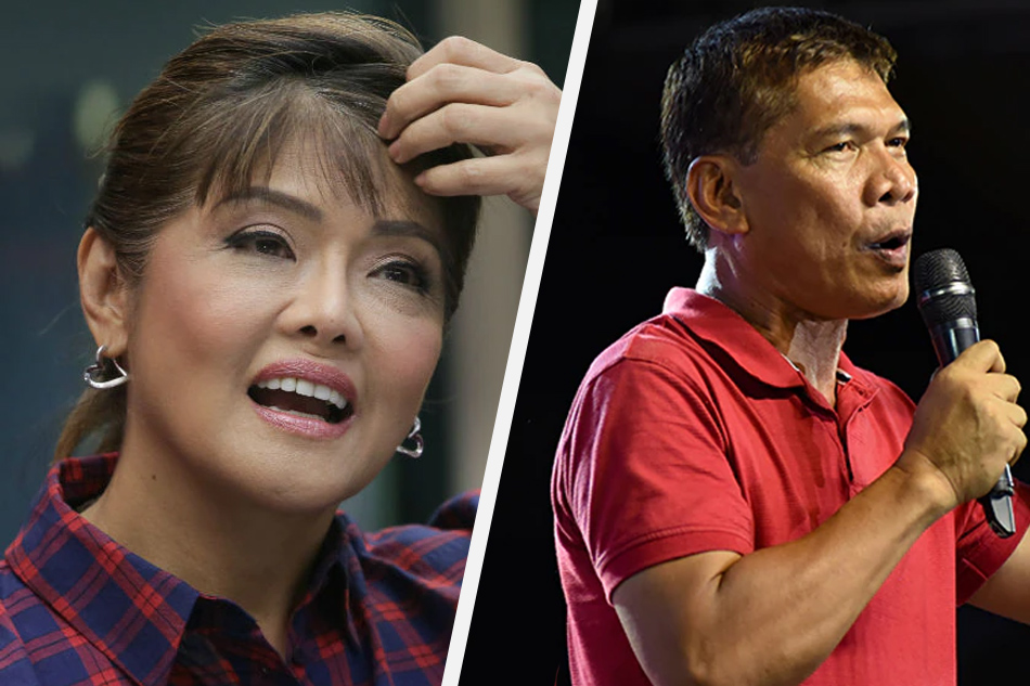 Labor leader and presidential aspirant Leody De Guzman and Sen. Imee Marcos. ABS-CBN News/file