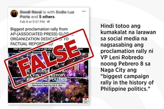 FACT CHECK: Hindi 'biggest campaign rally' ang proclamation ni Robredo