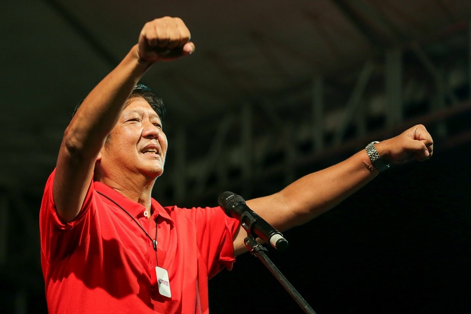 Presidential aspirant Ferdinand Marcos Jr. during a campaign sortie in the town of Narvacan in Ilocos Sur on February 17, 2022. Jonathan Cellona, ABS-CBN News/File