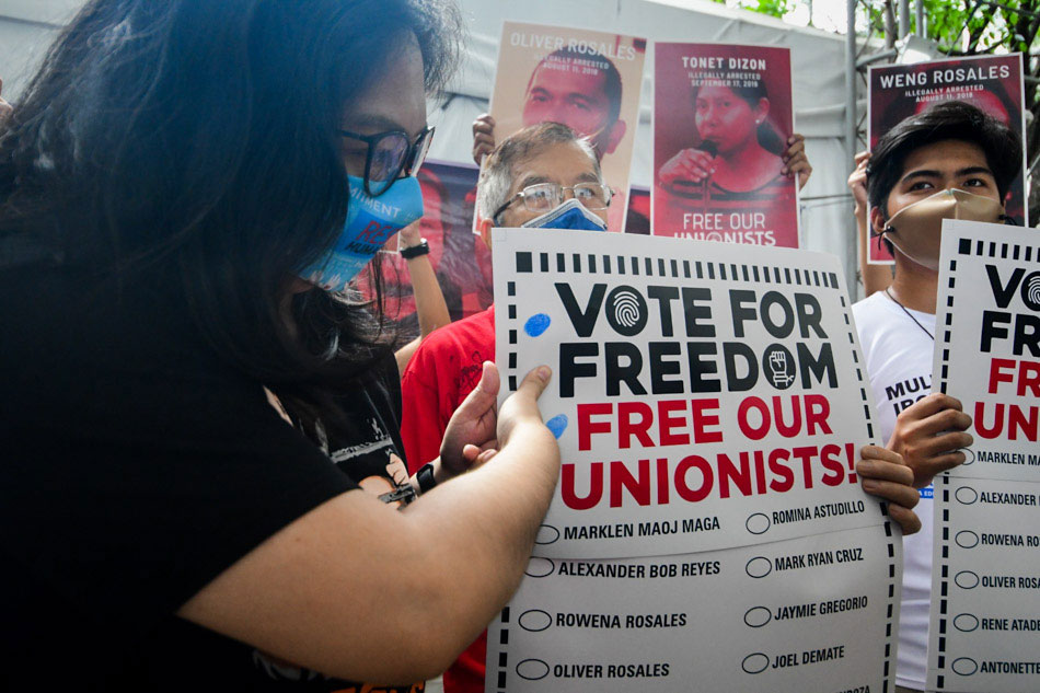 ‘Vote for Freedom, release detained unionists’- groups
