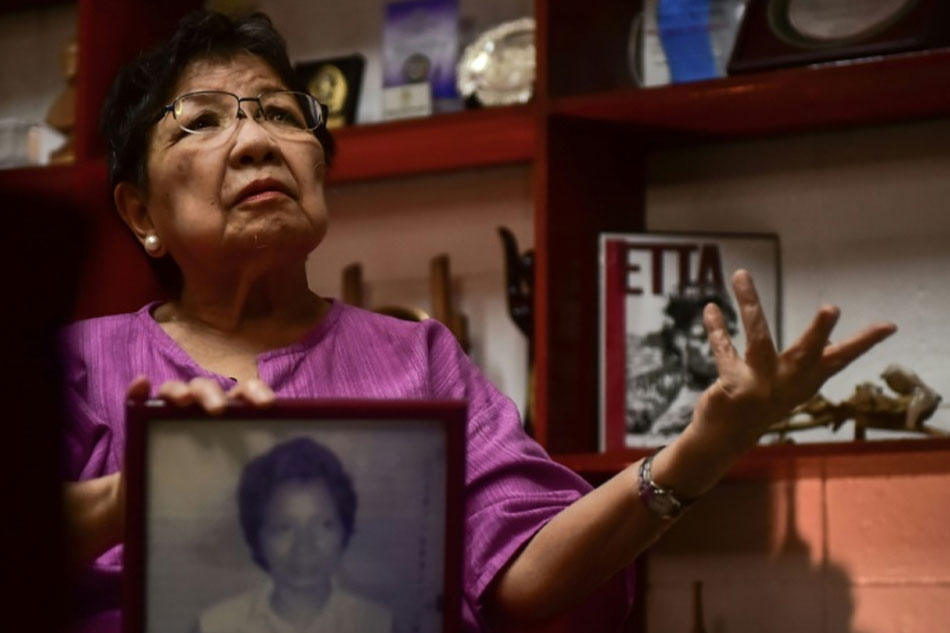 Loretta Rosales was arrested and tortured after martial law was declared in the 1970s under the brutal rule of Ferdinand Marcos. Photo by Maria Tan, AFP