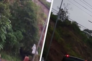 Lupa sa gilid ng highway sa Davao de Oro, gumuho dahil sa pag-ulan