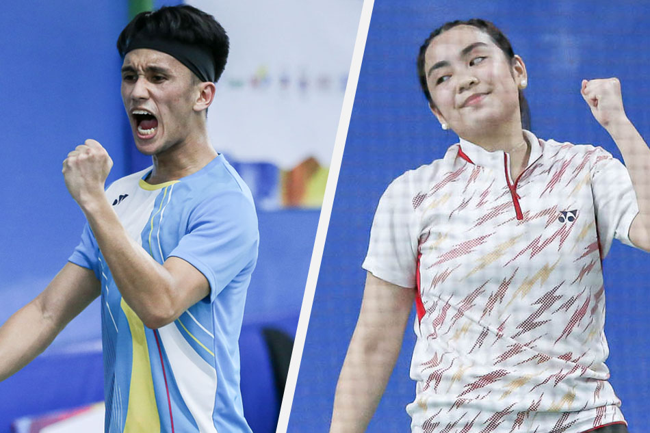 Ros Pedrosa and Mikaela De Guzman, champions of the MVP Second Badminton Cup. Handout photo