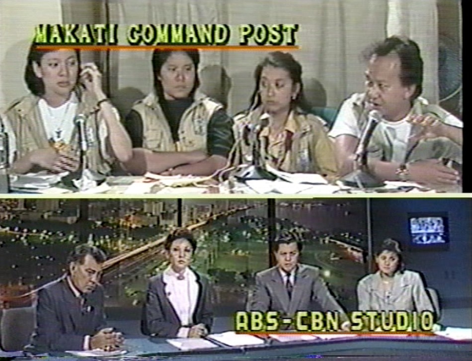 TV Patrol anchors and reporters going live in 1989