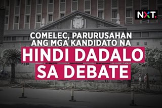 Comelec, parurusahan ang mga hindi dadalo sa debate