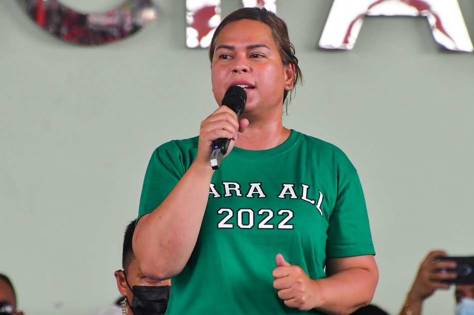 Vice Presidential aspirant Sara Duterte visits Guiginto, Bulacan as part of the campaign trail on March 8, 2022. Mark Demayo, ABS-CBN News