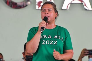 Sara Duterte to supporters: 'Throw burgers' at bashers