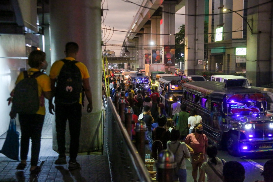 Commuters try to get a ride ABS-CBN News