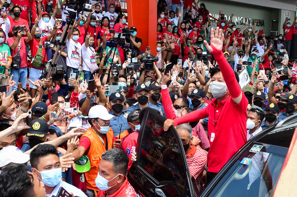 Presidential aspirant Bongbong Marcos Jr. visits Guiginto, Bulacan as part of the campaign trail on March 8, 2022. Mark Demayo, ABS-CBN News