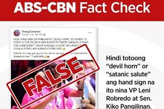 FACT CHECK: Simbolo ba ng demonyo ang hand sign ng Leni-Kiko tandem?