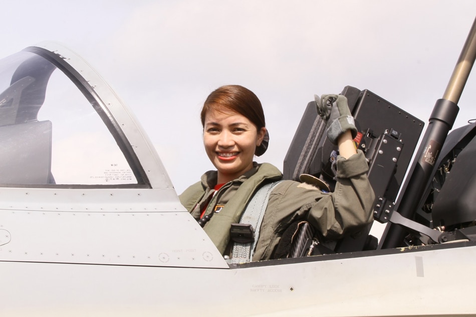 First Lieutenant Jul Laiza Mae Camposano-Beran, the Philippine Air Force's first female fighter pilot. Philippine Air Force handout