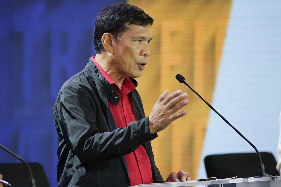 Presidential candidate Leody De Guzman during the second Commission on Elections’ #PilipinasDebates2022: The Turning Point at the Sofitel Tent in Pasay City on April 3, 2022. Mark Demayo, ABS-CBN News